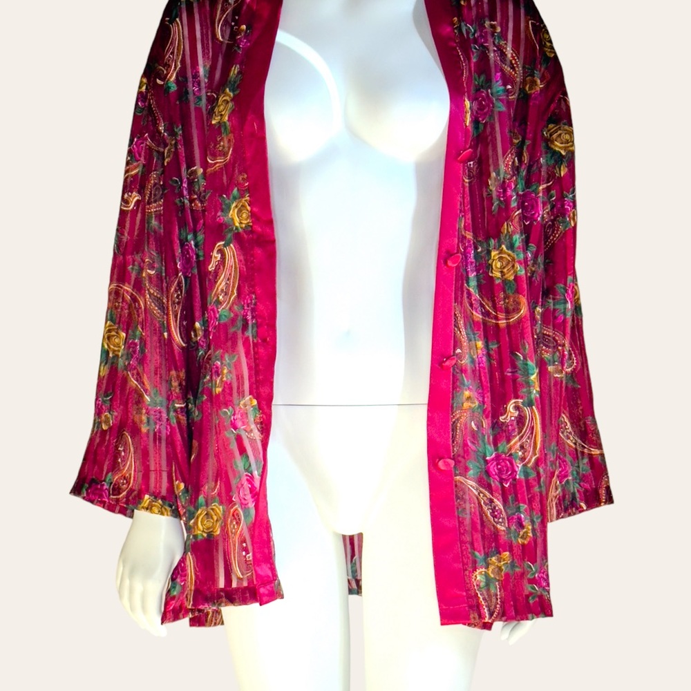 Vtg Victorias Secret Gold Label semi-sheer 
Gown Shirt Medium Tags 90s